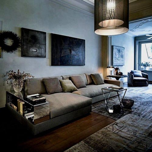 Divano modulare - PLAT - arketipo - contemporaneo / in cotone / con contenitore