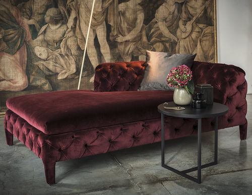 Dormeuse chesterfield - WINDSOR - arketipo - in velluto / in cotone