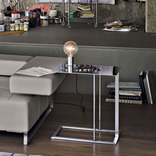 Tavolo d'appoggio contemporaneo - LOFT - arketipo - in acciaio inossidabile / in acciaio inossidabile lucido / rettangolare