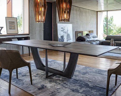 Tavolo da pranzo contemporaneo - GREENWICH - arketipo - in rovere / in frassino / impiallacciato in legno