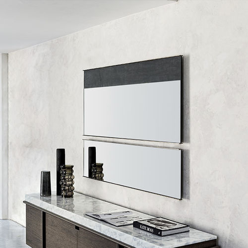 Specchio a muro - DORIAN - arketipo - contemporaneo / rettangolare / in pelle