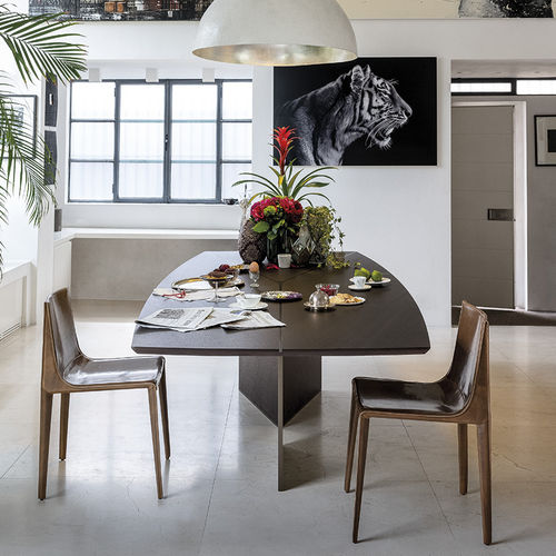 Tavolo da pranzo contemporaneo - EPSILON - arketipo - in rovere / in sucupira / in metallo