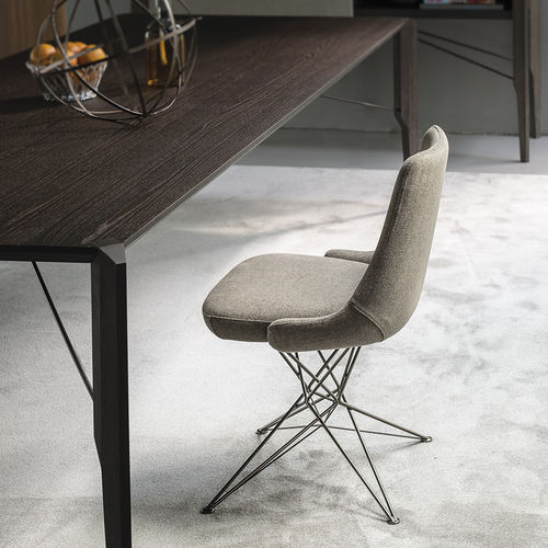 Sedia contemporanea - ATHENA - arketipo - da interno / in tessuto sintetico / con supporto in metallo