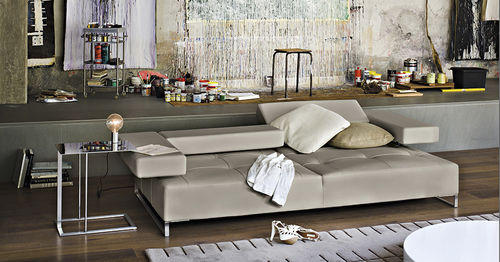 Divano modulare - LOFT - arketipo - contemporaneo / in tessuto / in pelle