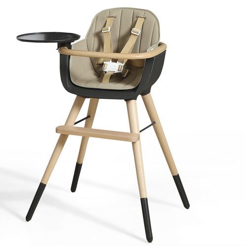 Seggiolone standard - OVO LUXE TIMBER - micuna - in faggio / in PE / in tessuto