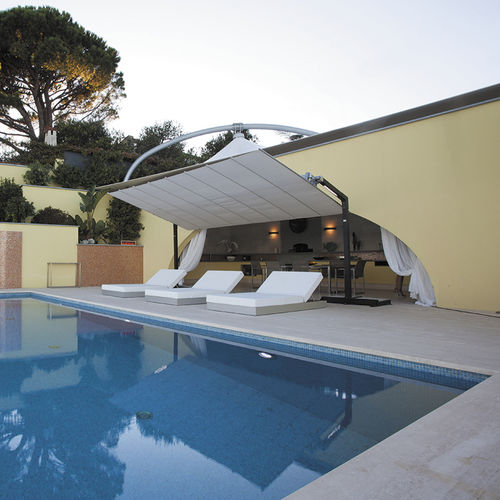 Ombrellone orientabile - FLEXY - FIM - in tessuto / in alluminio / per ristorante