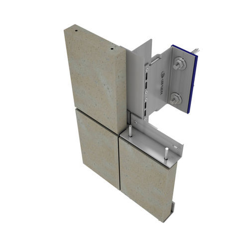 Facciata ventilata in acciaio inossidabile - FORTE PINS - ETEM  - in pietra / in calcestruzzo