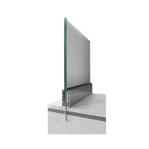 Balaustra in vetro - EB49 - ETEM  - in alluminio / da esterno / da interno