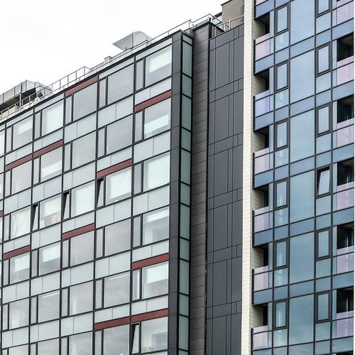 Facciata ventilata in alluminio - VARIO LAMELLA - ETEM 