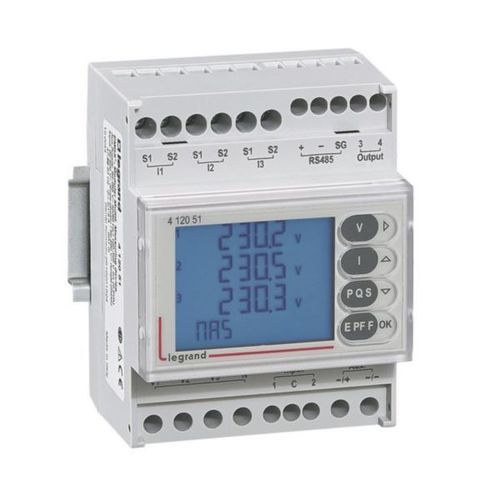 Contatore di energia con display LCD - emdx&sup3; - LEGRAND - uscita ad impulsi / RS-485