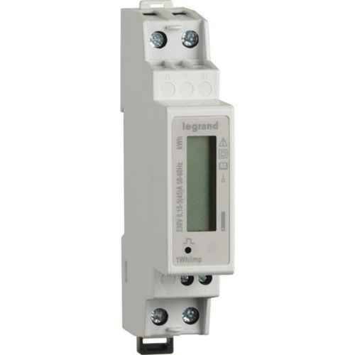 Contatore di energia monofase - EMDX&sup3; - LEGRAND - con display LCD / uscita ad impulsi / su guida DIN