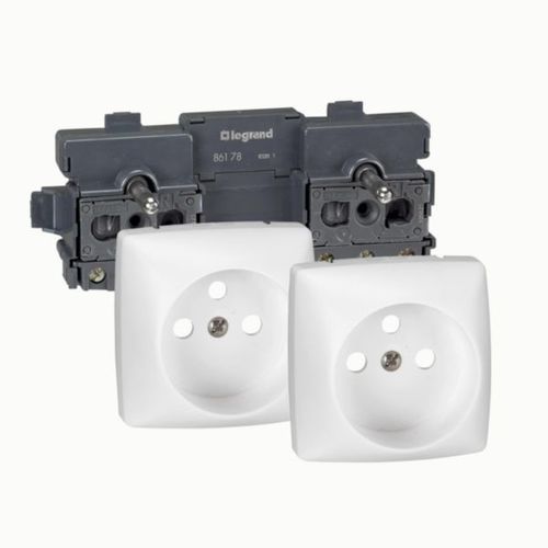 Presa di corrente - PWAK3110WH - LEGRAND - modulare / doppia / da parete