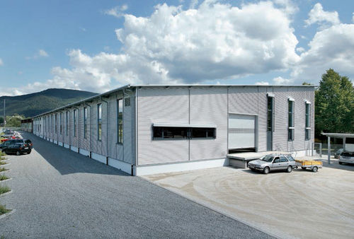 Pannello sandwich per facciata - FISCHERTHERM WL 80 - Fischer Profil GmbH  - rivestimento in metallo / anima in schiuma poliuretanica
