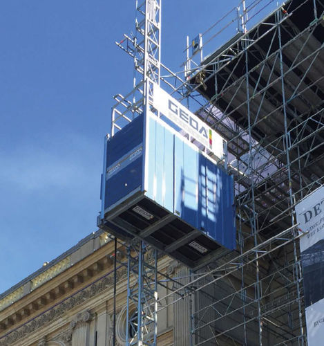Montacarichi per carichi pesanti - MULTILIFT P22 - GEDA GmbH - per cantiere / per edificio