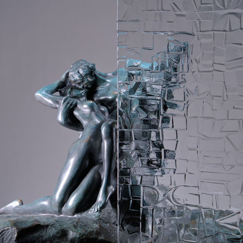 Pannello in vetro strutturale - Effekt 2000 - Glasfabrik Lamberts GmbH & Co. KG  - decorato / traslucido / per parete