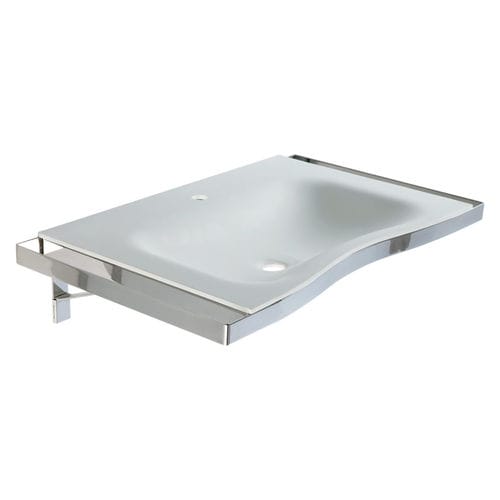 Lavabo in Corian® - B46CNM05 - PONTE GIULIO - sospeso / in pietra / in acciaio inossidabile