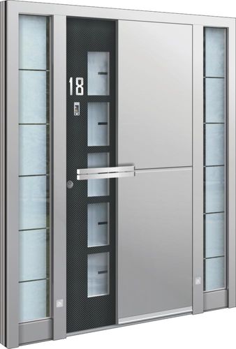 Porta d'ingresso - AA 220 - INOTHERM - in vetro / in alluminio / in acciaio inossidabile