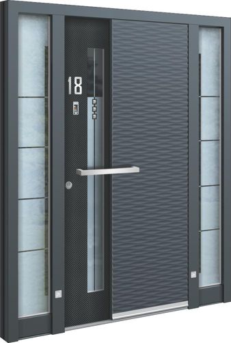 Porta d'ingresso - AA 227 - INOTHERM - in vetro / in acciaio inossidabile / battente