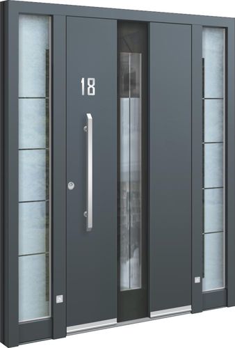 Porta d'ingresso - AA 230 - INOTHERM - in vetro / in alluminio / in acciaio inossidabile