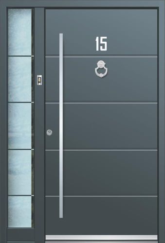 Porta d'ingresso - AGE 1044 - INOTHERM - in vetro / in alluminio / in acciaio inossidabile