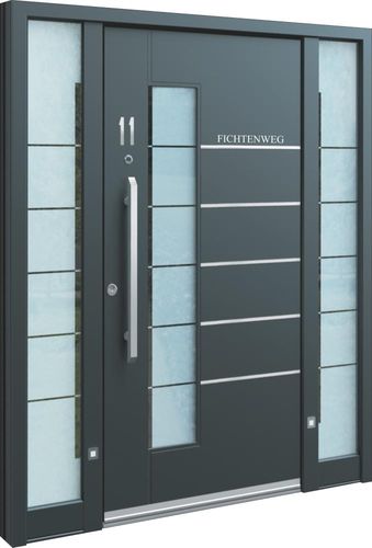 Porta d'ingresso - AGE 1130 - INOTHERM - in vetro / in alluminio / in acciaio inossidabile