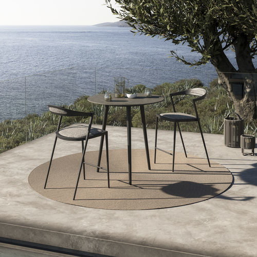 Sedia alta contemporanea - STYLETTO - Royal Botania - da esterno / in tessuto / con supporto in alluminio