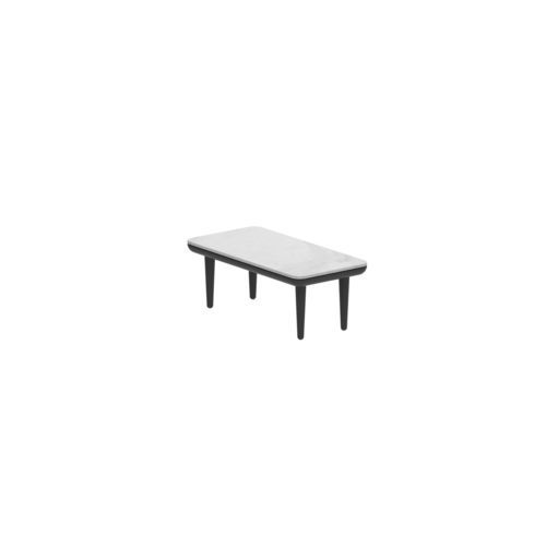 Tavolino basso contemporaneo - STYLETTO - Royal Botania - in teak / in ceramica / con supporto in alluminio
