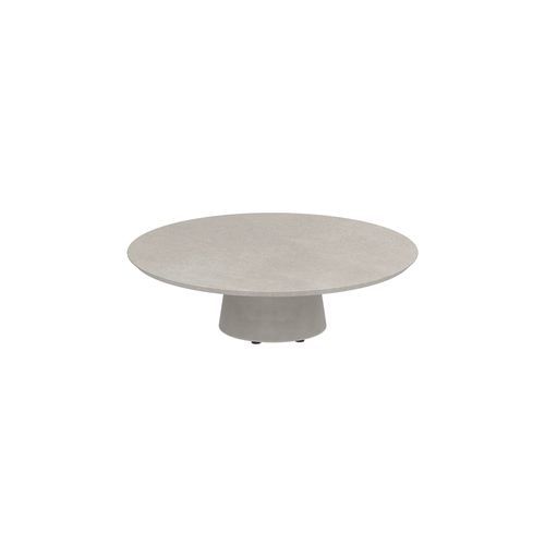 Tavolino basso contemporaneo - CONIX - Royal Botania - in teak / in ceramica / in calcestruzzo