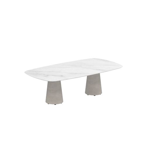Tavolo da pranzo contemporaneo - CONIX - Royal Botania - in teak / in ceramica / in calcestruzzo