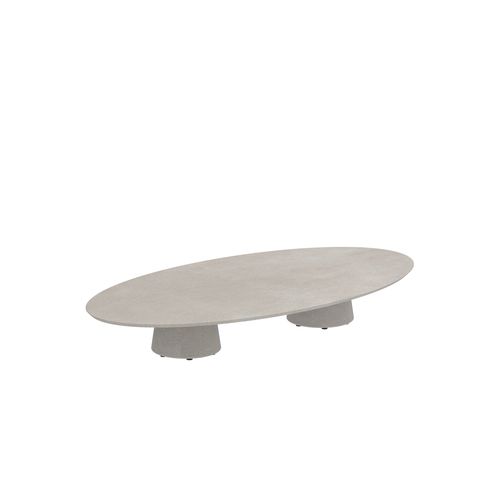 Tavolino basso contemporaneo -  CONIX - Royal Botania - in teak / in ceramica / in calcestruzzo
