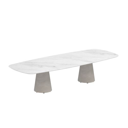 Tavolo da pranzo contemporaneo - CONIX - Royal Botania - in teak / in ceramica / in calcestruzzo