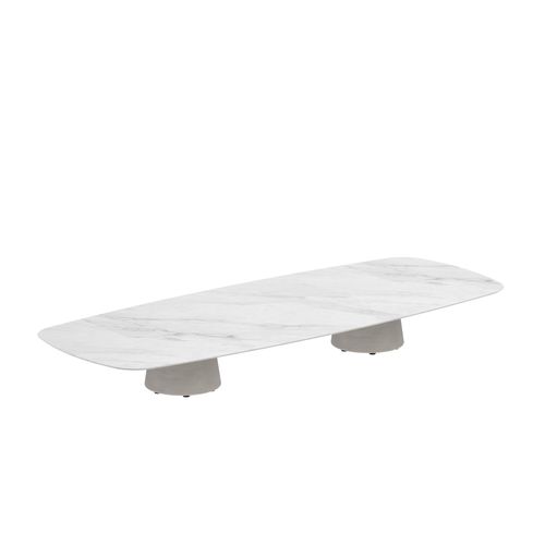 Tavolino basso contemporaneo - CONIX - Royal Botania - in teak / in ceramica / in calcestruzzo