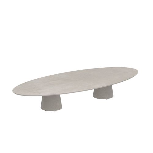 Tavolo contemporaneo - CONIX - Royal Botania - in teak / in ceramica / in calcestruzzo