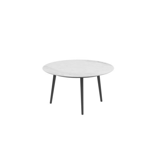 Tavolo da pranzo contemporaneo - STYLETTO - Royal Botania - in teak / in ceramica / con supporto in alluminio
