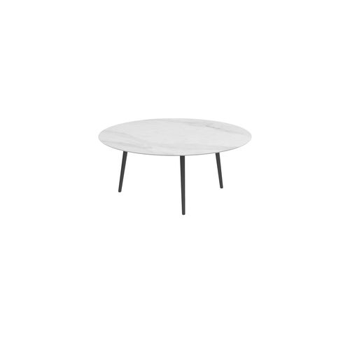 Tavolino basso contemporaneo - STYLETTO - Royal Botania - in teak / in ceramica / con supporto in alluminio