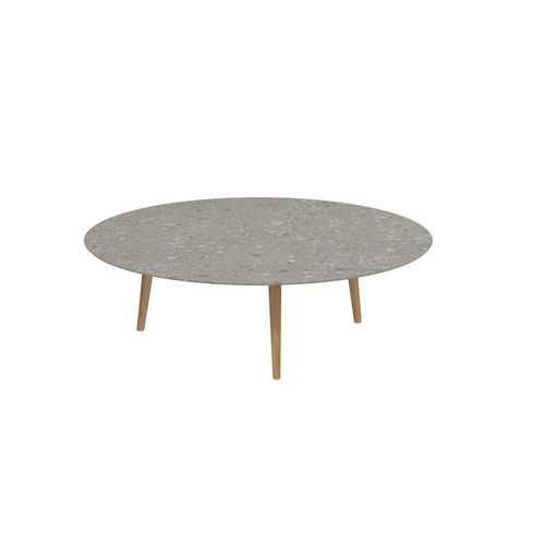Tavolino basso contemporaneo -  STYLETTO - Royal Botania - in teak / in ceramica / con supporto in alluminio