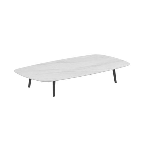 Tavolino basso contemporaneo - STYLETTO - Royal Botania - in teak / in ceramica / con supporto in alluminio