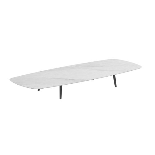 Tavolino basso contemporaneo - STYLETTO - Royal Botania - in teak / in ceramica / con supporto in alluminio