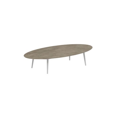 Tavolo da pranzo contemporaneo - STYLETTO - Royal Botania - in ceramica / con supporto in alluminio / ovale
