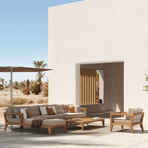 Set lounge da giardino contemporaneo - ZENHIT - Royal Botania - in tessuto / in teak / per uso residenziale