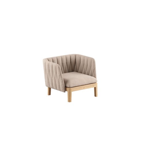 Poltrona contemporanea - CALYPSO 70 - Royal Botania - in tessuto / in teak / con cuscino rimovibile