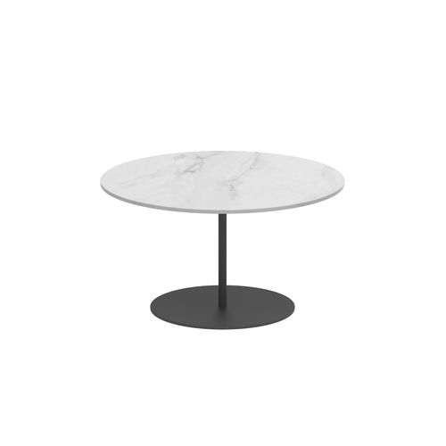 Tavolo d'appoggio contemporaneo - BUTLER - Royal Botania - in teak / in ceramica / con supporto in acciaio inossidabile