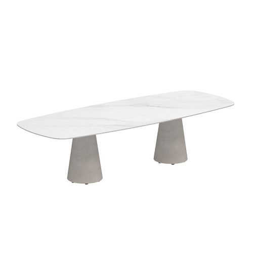 Tavolo da pranzo contemporaneo - CONIX - Royal Botania - in teak / in ceramica / in calcestruzzo