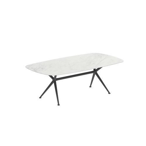 Tavolo da pranzo contemporaneo - EXES - Royal Botania - in teak / in ceramica / con supporto in alluminio