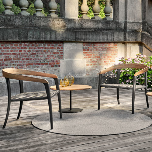 Poltrona contemporanea - JIVE - Royal Botania - in tessuto / in teak / in alluminio