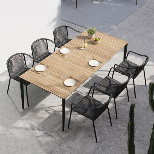 Sedia da pranzo contemporanea - SAMBA - Royal Botania - da esterno / in fibra di olefina / in alluminio