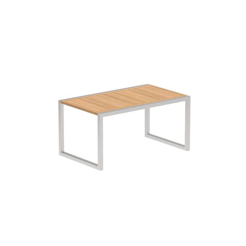 Tavolo da pranzo contemporaneo - NINIX - Royal Botania - in teak / in ceramica / con supporto in acciaio inossidabile