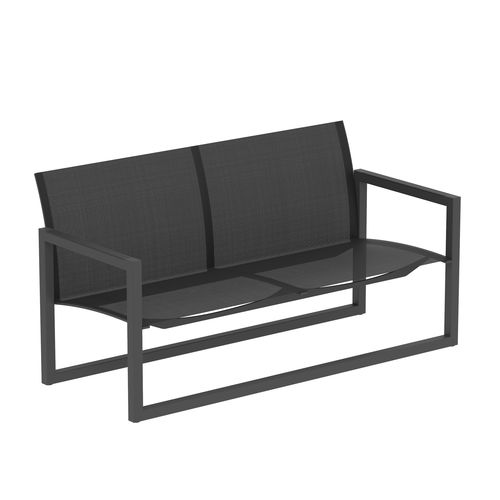 Panca da giardino contemporanea - NINIX - Royal Botania - in Batyline® / in acciaio inossidabile / con schienale