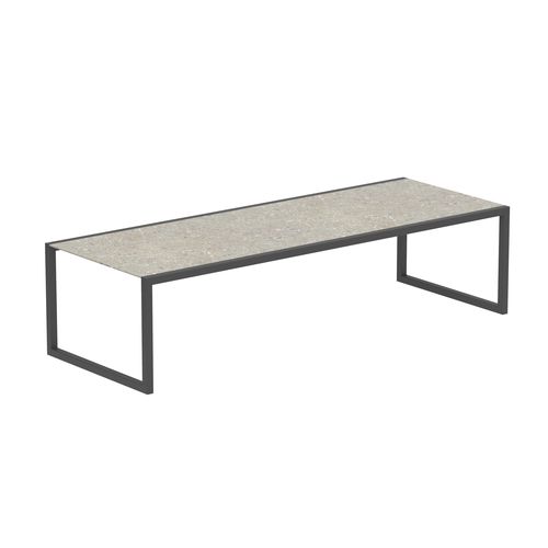 Tavolo da pranzo contemporaneo - NINIX - Royal Botania - in teak / in ceramica / con supporto in acciaio inossidabile