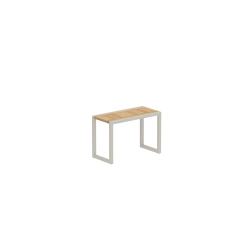 Tavolo d'appoggio contemporaneo - NINIX 40S - Royal Botania - in teak / in ceramica / con supporto in acciaio inossidabile